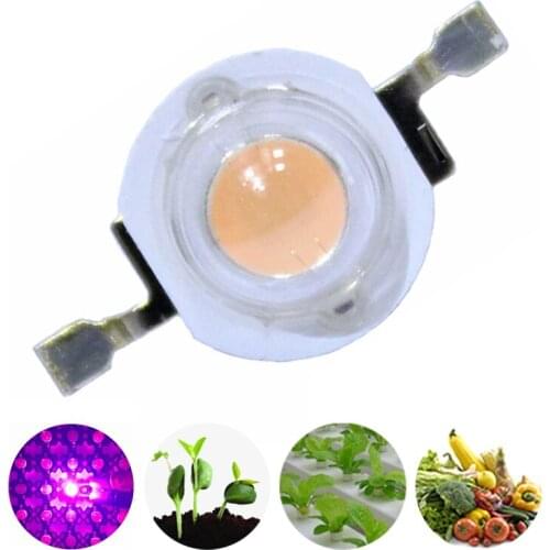 200PCS/lot 3W 45mil 380nm-840nm 3.2-3.6v 700mA Full Spectrum LED Grow Light Diodes For Plant Grow Emitter Diode