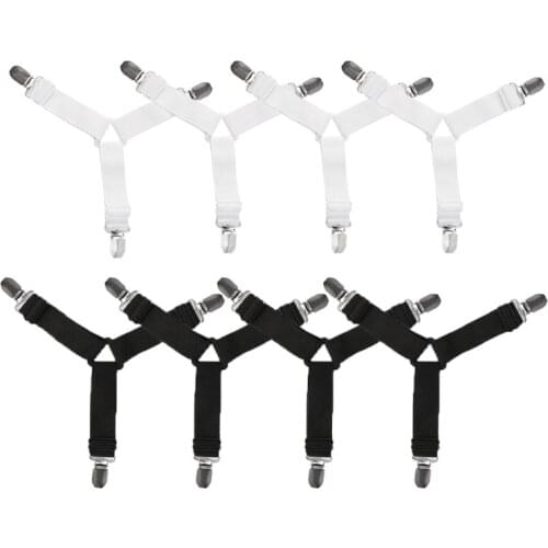 4Pcs Triangle Mattress Bed Sheet Clips Grippers Strap Suspender Fastener Holder