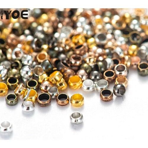 500pcs/Lot 1.5 2 2.5 3 4mm Ball Crimp End Beads Positioning Buckle Stopper Spacer Beads for Jewelry Making Bracelet Supplies