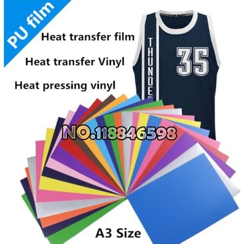A3*6pcs PU Flex pu heat transfer vinyl Cuttable for T-shirt