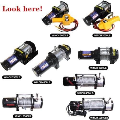 Car electric winch 12v electric winch 2000-12000lb electric car winch