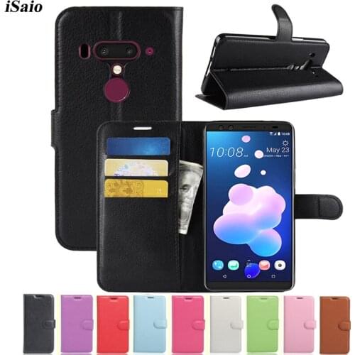 For HTC U12 Plus U12 life Wallet Case Flip Leather Cover for HTC U 12 Plus Life U12plus U12life Protective TPU Shell Phone Case