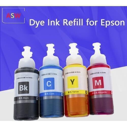 70ML Bottle Refill Dye Ink Kit For Epson L100 L110 L200 L210 L300 L355 L120 L130 L1300 L220 L310 L365 L455 L550 L565 Printer