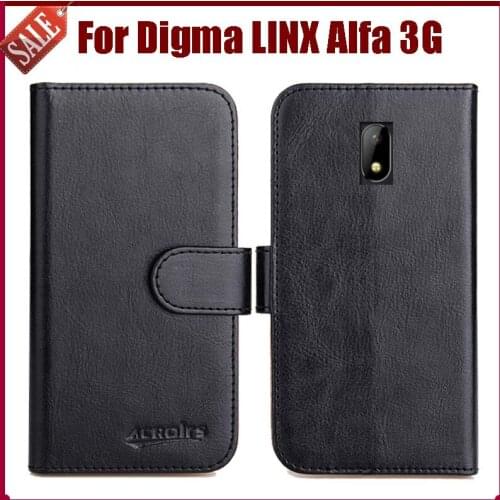 Hot Sale! Digma LINX Alfa 3G Case New Arrival 6 Colors High Quality Flip Leather Protective Cover Phone Bag