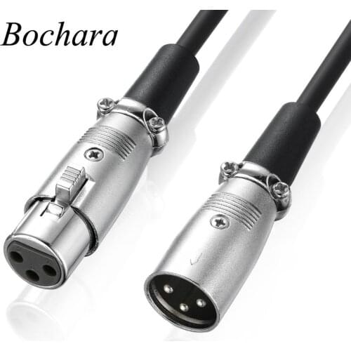 Bochara XLR Cable Male to Female M/F For Microphone Mixer OFC Copper 1m 1.8m 3m 5m 10m 15m 20m