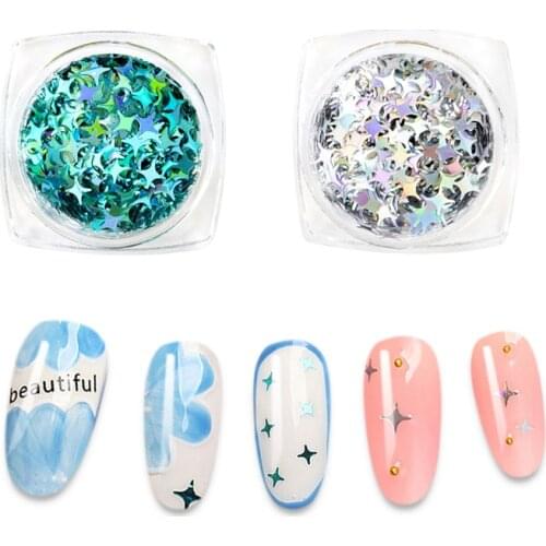 Mermaid Nail Polish Flaky Butterfly Star Round Sequins UV Gel Polished Sequins Manicure DIY Design Accessories