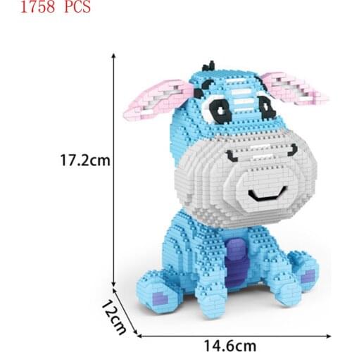 Hot Winnie Pooh Bear classic creators cartoon cartoon figures eeyore lovely donkey micro diamond blocks model bricks toys gift