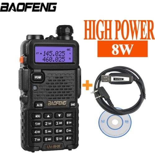 Portable radio sets uv 5r 8W baofeng 8HX amateur radio,sister walkie-talkie radio vertex baofeng gt-3 gt-3tp bf-f8 bf888s+cable