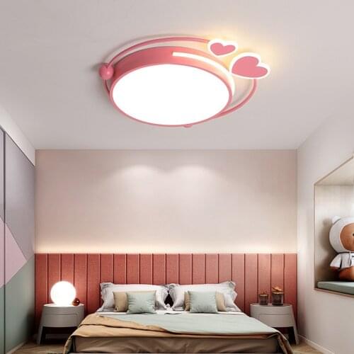 Hear Shape Ceiling Lights For Girls Room Lighting Led Cute Bedroom Light Luster Led Sealing Lamp Baby Room Girl Princess Lamp