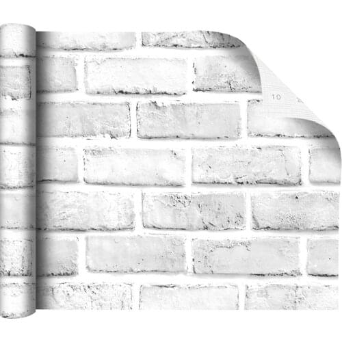 White Gray Brick Peel And Stick Wallpaper Plane 3D Brick Self Adhesive Wallpaper Removable Wallpaper For Bedroom Wall Decoration