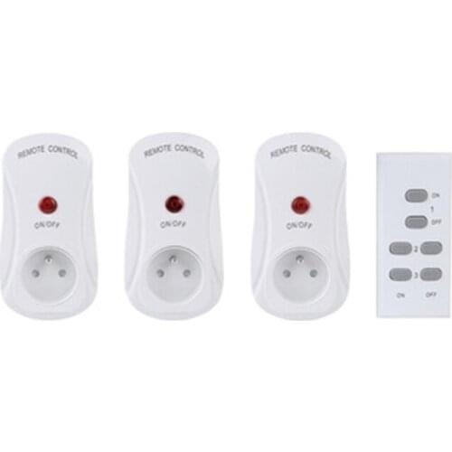 ESPLENTY Smart Plug RF Wireless Remote Control Switch France Socket (3 Socket+1 Remote)
