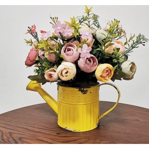 Vintage Metal Iron vase Antique finish Flower Pot Hanging Balcony Garden Plant Planter Decoration Pot Maceteros Decorations vase