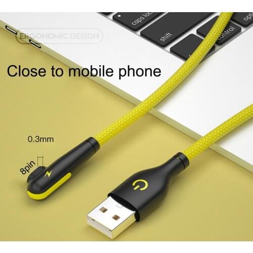 Suntaiho Micro Charging Cable For Xiaomi Redmi 7 4X Samsung S7 LG Android 90 Degree Elbow Nylon Braided 3A Fast USB Data Charger