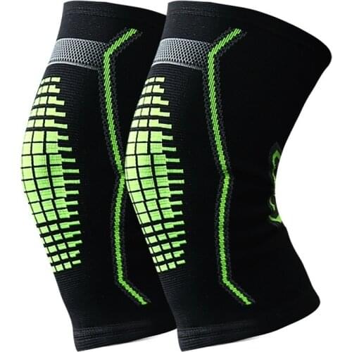 1Pair Fitness Running Cycling Knee Protector Brace Elastic Sport Compression Knee Pads Support Basketball Volleyball Sleeves