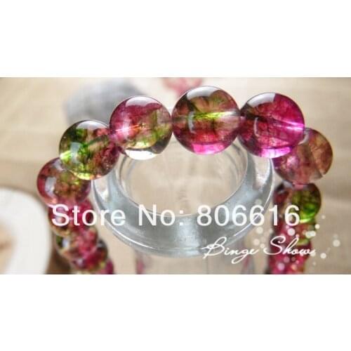 10mm 76pcs Round Natural Stone Strawberries Crystal Loose Strands Beads Jewelry Accessories