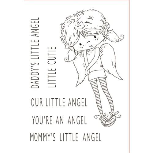 11x16 Girl angel New Transparent Clear Rubber Stamp Sheet Cling Scrapbooking Photo Album PaperCard DIY Craft