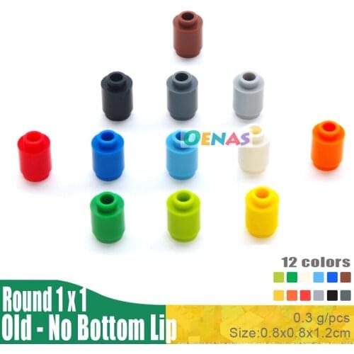 500g 1650pcs/bag Educational Plastic Building Blocks Brick Accessories Round 1x1 Old - No Bottom Lip Compatible With L*goingly