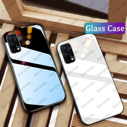 Auroras For Realme 7 5G Case Tempered Glass Hard Back Cover For Realme 7 5G Case Shockproof Coques Fundas Case