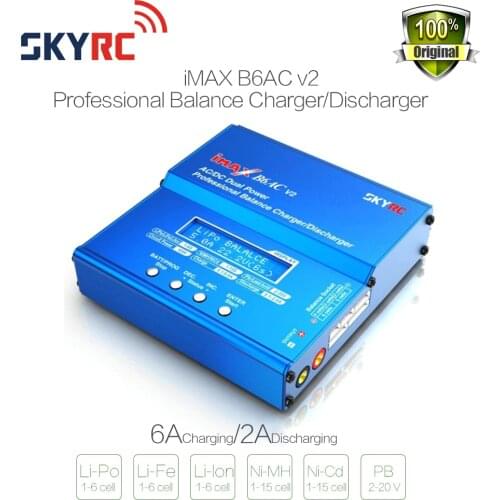 Original SKYRC iMAX B6AC V2 6A Lipo Battery Balance Charger LCD Display Discharger For RC Model Battery Charging Re-peak Mode