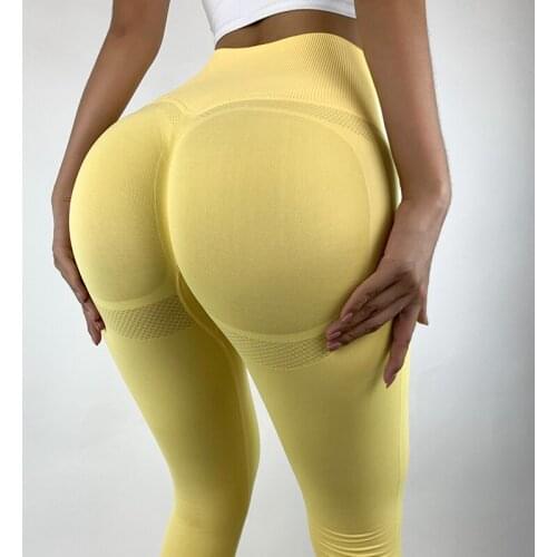High Waist Push Up Seamless Sport Legging Women Yoga Pants Super Stretchy Gym Workout Tights Bubble Butt Leggings Running Pants