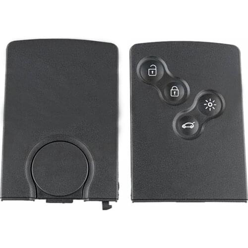 For Renault Megane 4-button Smart Car Key Shell Remote Control Flat Embryo Case