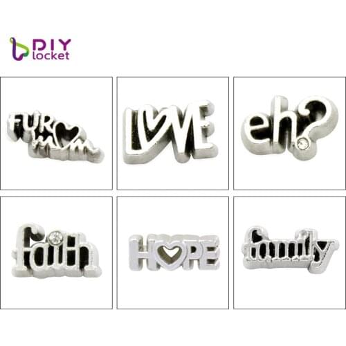 Diylocket 10pcs/lot Mix Style Floating charms Fit Floating lockets Pendant & Floating locket bracelet LSFC102-593
