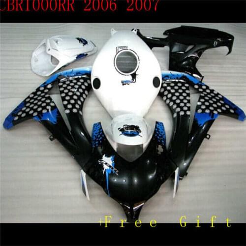 Dor-Fairings For CBR1000RR 06 07 CBR1000 RR 2006 2007 White Black Blue ABS Motorcycle Fairing Kit Bodywork green red orange