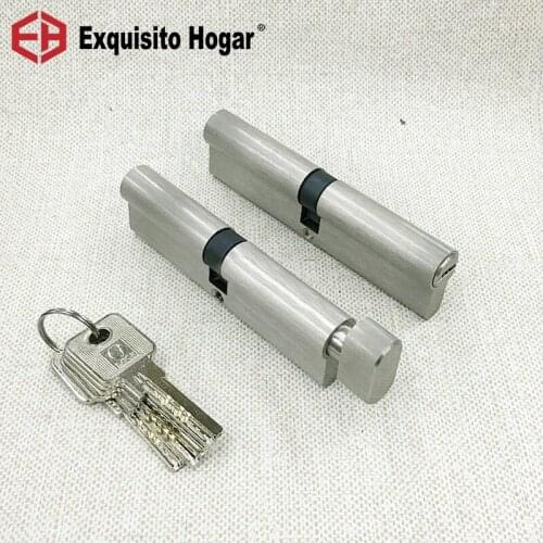 Door Cylinder 100cm Security Copper Door Lock Cylinder Interior Bedroom Living Lock Handle 5 pcs Brass Key Locking