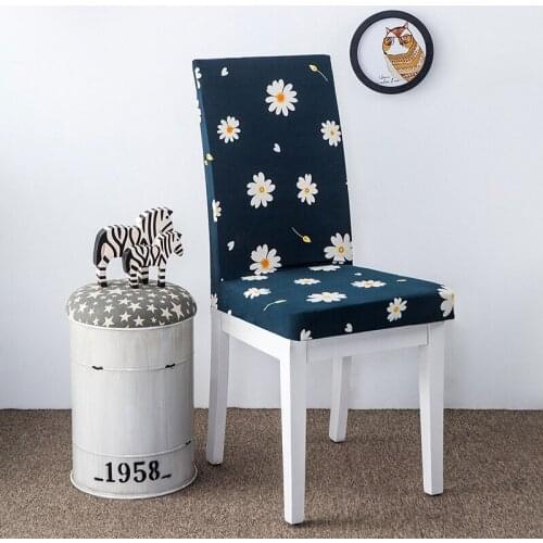 Elegant Flower Landscape Elastic Stretch Chair Covers Dining Room Home Wedding Dinner Chair Cap Sets Accessories
