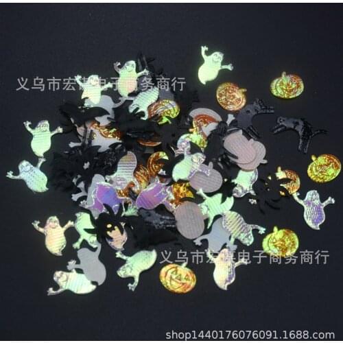 Halloween/Pumpkin/Spider/Bat/Elf/100 pieces of a package/Sequins PVC Flat for DIY Card Making Craft Color Collection