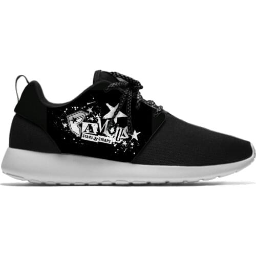 Famous Stars and Straps Skull Fashion Lightweight Sport Running Mesh Shoes Men Women Casual Breathable Sneakers