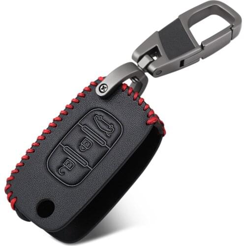 Car Leather key case keyboard cover for Lada Sedan Largus Kalina Granta Vesta X-Ray XRay for Renault Dacia 3 Buttons Key Shell