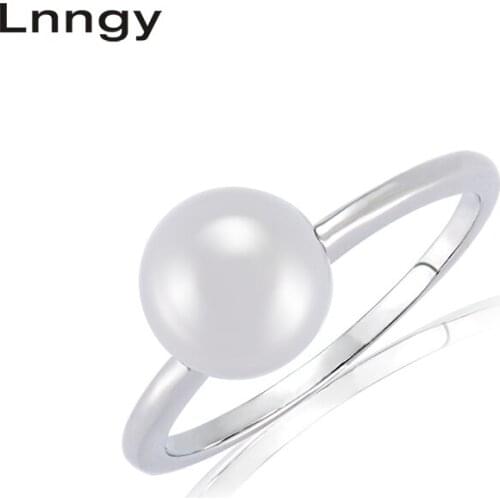 Lnngy 925 Sterling Silver Beads Rings Fashion Women Engagement Wedding Sterling Silver Ball Rings Anniversary Lover Jewelry