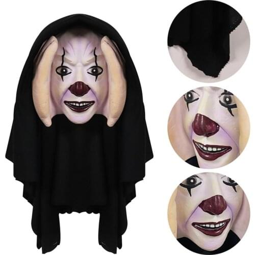 Joker Mask Horror Clown Cosplay Witch Masque Halloween Prank Kids Gift Latex For Halloween Haunted House Window-Hanging Decor