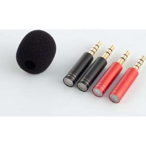 Mini 3.5mm Jack Microphone Omni-Directional Portable Small 3.5 Aux Metal Mic for Mobile/Smart Phone Notebook Laptop