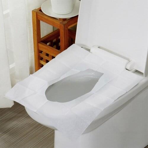 50Pcs/lot Disposable Toilet Seat Cover Mat 100% Waterproof Toilet Seat Lid Paper Pad For Home Travel/Camping Bathroom Accessiori