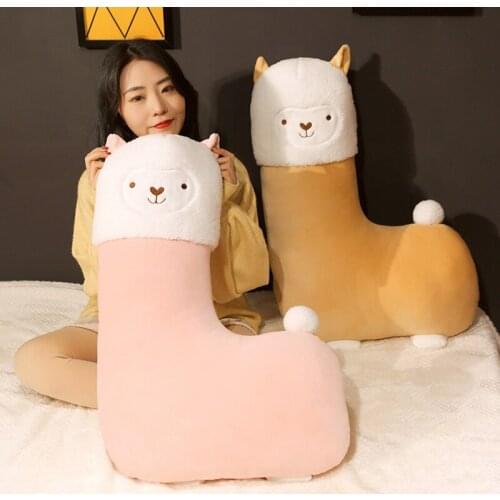 45/65/80cm Lovely Alpaca Plush Pillow Kawaii Stuffed Sheep Plush Toys Soft Animal Cushion Home Decor Gift for Girls Children