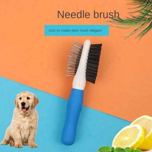 Pet hair remover Cat brush Comb Dog brush Pet grooming Pet grooming double-sided steel needle comb bristle comb opener
