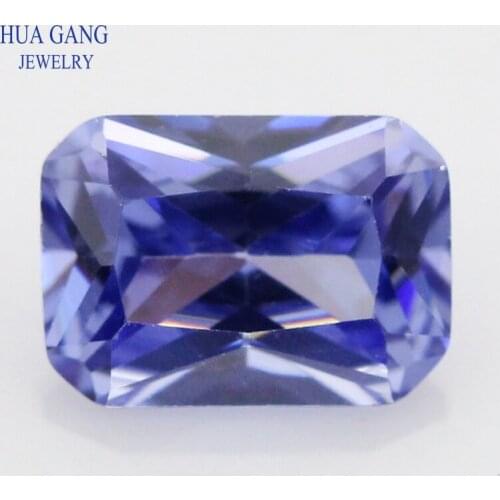 Light Tanzania Blue Octangle Shape Cut CZ Stone Synthetic Gems Cubic Zirconia For Jewelry Size 3x4~13x18mm Free Shipping