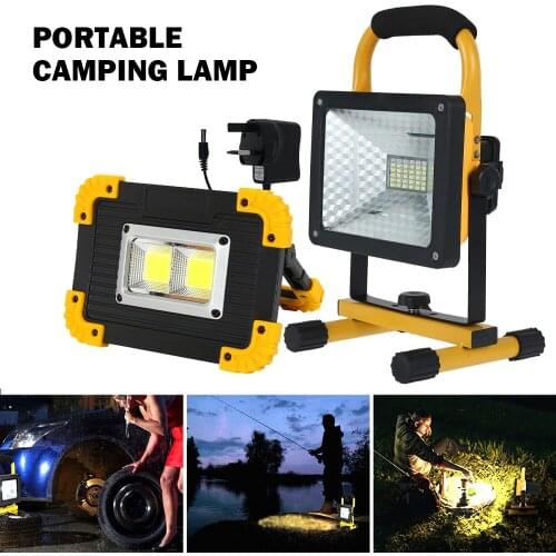 50W Led Portable Spotlight Super Bright Led Work Light Rechargeable Flashlight Outdoor Camping Lantern Lamp Led Flashlight 18650