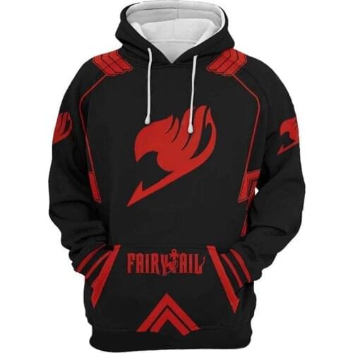 FAIRY TAIL Hoodies 3D Print Hooded Hoodie Pullover Sweatshirt Coat