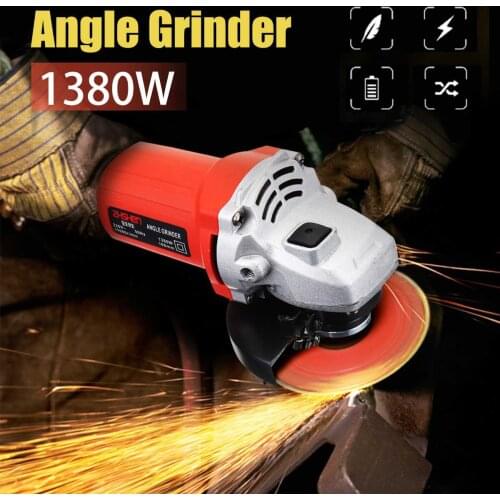 Angle Grinder 220V/50Hz 1380W 11000r/min Electric Angle Grinding Metal Wood Cutting and grinding Machine Power Too