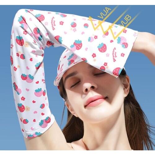 Women Arm Sleeve Summer Sunscreen Uv Protection Flower Print Sun Protection Sleeves Female Long-Sleeved Cycling Gloves 2021 New