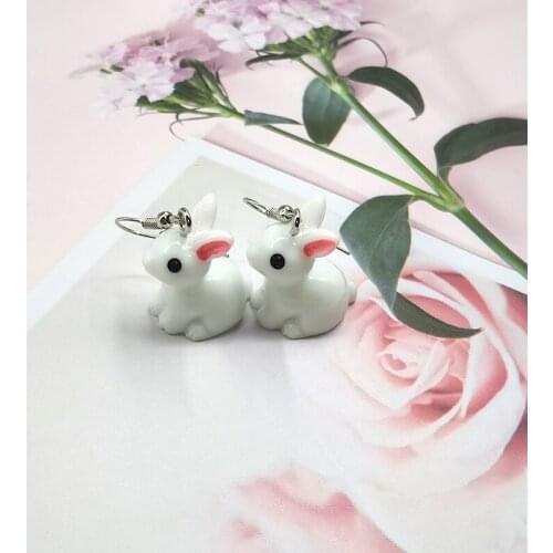 1Pair Korea Cute Lovely Rabbit Drop Dangle Earrings for Women Fashion Creative Jewelry Birthday Gifts for Friend E263