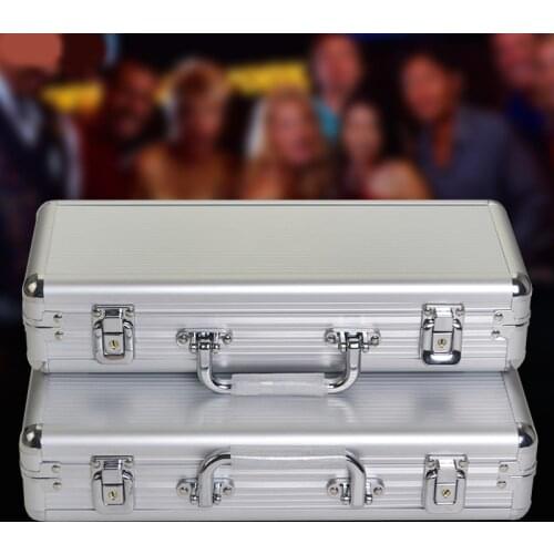 100/200PCS Capacity Suitcase SQUARE Chip Container Poker Chips Case/Box Poker Chips Square Aluminum Suitcase