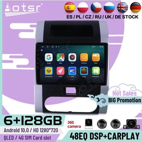 128G Carplay Android 10 Player For Nissan X-Trail 2007 2008 2009 2010 2011 2012 2013 2014 2015 GPS Navi Radio Receiver Head Unit