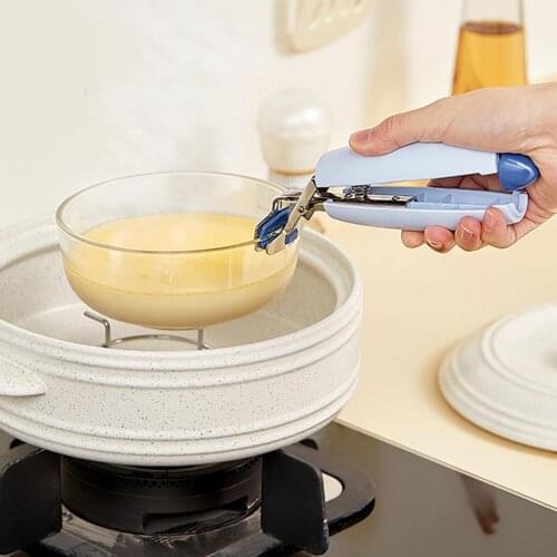 2Pcs/Set Bowl Clip Hot Dish Bowl Gripper Ergonomic Design Anti-Scalding 304 Stainless Steel Kitchen Tools