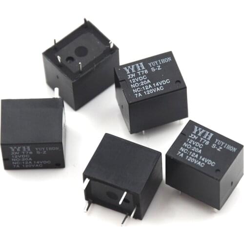 2 Pcs Mini Relay YYH T78-12V-Z ORIGINAL T78 Relay DIP-5 10A 24V 12v DC