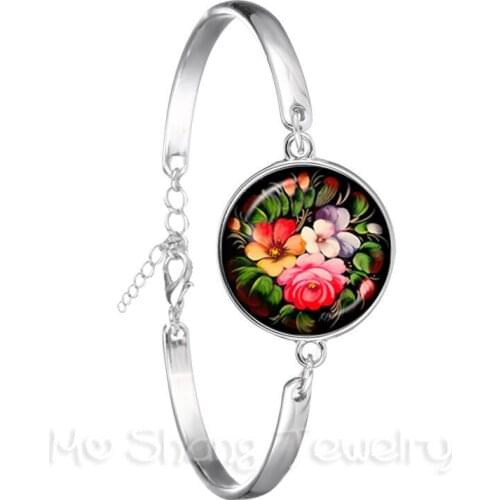 2018 Fashion Purple Kaleidoscopic Art Mandala Bracelet Sacred Geometry Flourish Swirls Fibonacci Spiral Women Jewelry Gift