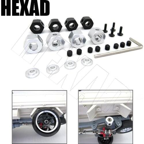 4PCS 5mm to 12mm Hub Hex Adapter for WPL D12 C14 C24 C34 B14 B24 MN D90 D91 D99S RC Car